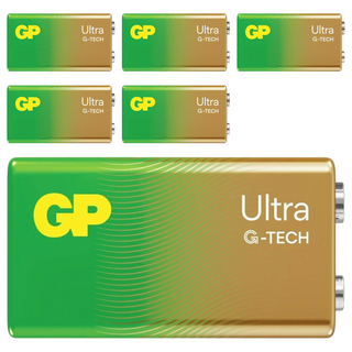GP Batteries 超霸 Ultra鹼性電池 9V, 1入, 6顆
