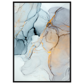 菠蘿選畫所 融融II APAD3402B 掛畫 40 x 30cm 黑色框架 抽象水墨風, 黑色