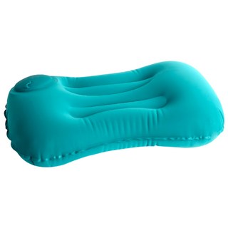 LOHOY 旅行便攜充氣腰靠 氣量回彈 貼合腰部 全方位 充氣腰枕 孔雀藍 牛奶絲, 43 x 28cm, 1個