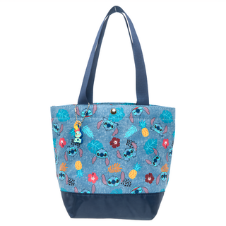 Stitch 星際寶貝史迪奇 手提購物袋 藍色 聚酯纖維