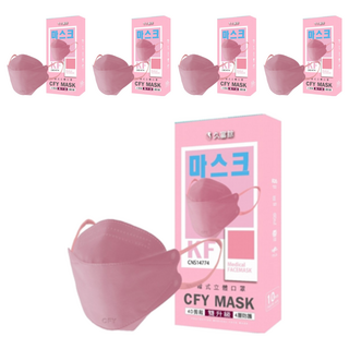 久富餘 KF94韓版 4層立體醫療口罩 未滅菌, 英式玫瑰, 10片, 5盒