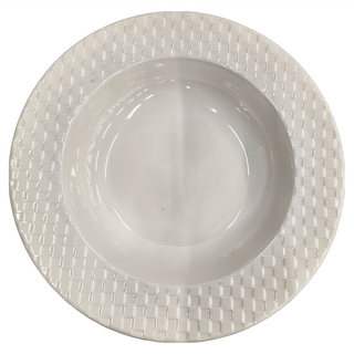 TATUNG 大同磁器 迪艾蒙 湯皿 強化瓷 餐盤, 白色, 1個