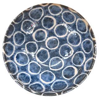 AWASAKA 粟坂 筆青陶瓷麵碗，約φ21.5xH8 cm, 百丸, 1個