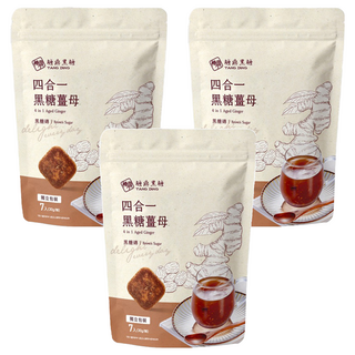 糖鼎 黑糖磚 四合一黑糖薑母 獨立包裝, 30g, 7包, 3袋