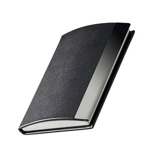 reflects 磁性皮革名片盒, PU皮革, 不鏽鋼, 9.5 x 6.5 x 1.2 cm, 1個, REAB4