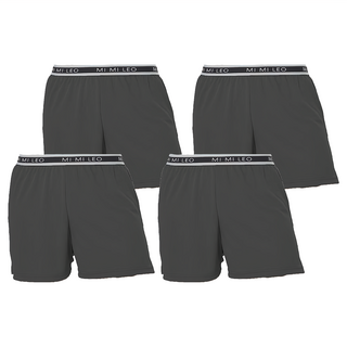 MI MI LEO 台灣製 男款 彈力織帶竹炭內褲4件組