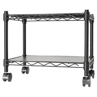鋼鐵力士 二層架 28X43X30(含PP/滑輪), 黑色, 1組