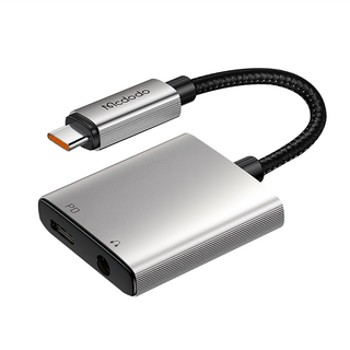 Mcdodo 麥多多 Type-C 3.5mm+C 轉接器 PD60W快充, 1個