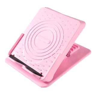 足底按摩拉筋板, PP材質, 可承重100公斤以內, 三角結構, 用料厚實, 加粗鋼管, 淺粉色, 28.5 x 24cm、底26.7 x 32.2cm