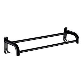 妃妃嚴選 不鏽鋼毛巾架, 加厚款, 40/50/60/80 cm可選, 40cm, 有掛鉤款雙桿, 1個