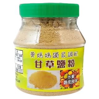 黃媽媽 甘草鹽粉 250g - 水果調味最佳選擇，鹹甜滋味，天然無添加, 1罐