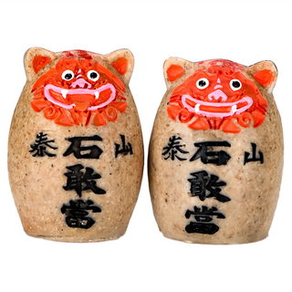 馥瑰馨盛 擺件2件組 泰山石敢當 寬2.6*高3.5CM 磨粉石料 擋煞避邪, 1組