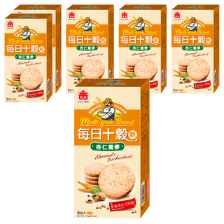義美 每日十穀養生餅 杏仁蕎麥, 171g, 6盒