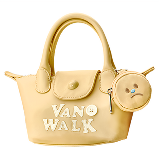 Vanwalk 出走 復古可愛愛心迷你側背包 V2762, 奶黃多士