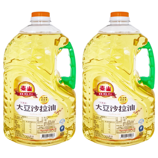 泰山 不飽和大豆沙拉油, 精選黃豆煉製, 含維生素E及不飽和脂肪酸, 適合各式烹調, 素食者適用, 2桶, 2.6L