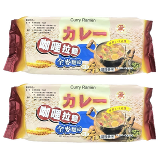 承昌食品 咖哩全麥拉麵, 無添加麵質改良劑, 420g, 2包