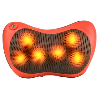 CONCERN 康生健康科技 進化版 摩力紓壓揉捏溫熱按摩枕 六顆按摩頭 模擬真人揉捏 全身各部位適用 舒緩疲勞, CON-1366, 磚紅色