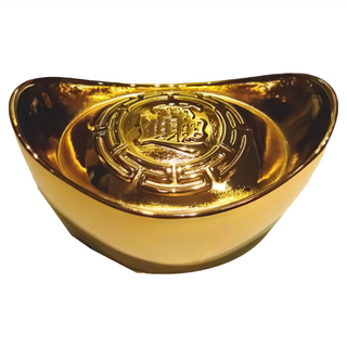 開運陶源 精緻版金元寶 大金元寶(正鎮鎮金), 大(8 x 5 x 4.5cm), 金色, 1個