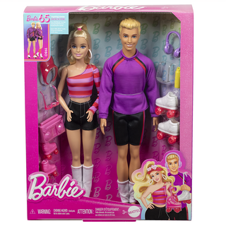 Barbie 芭比 與肯尼65周年特別版 80年代經典溜冰造型組合, 1盒