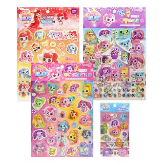 Kumhong Catch! Teenieping 卡通人物貼紙 season 2組 4入, 混合顏色, 1組