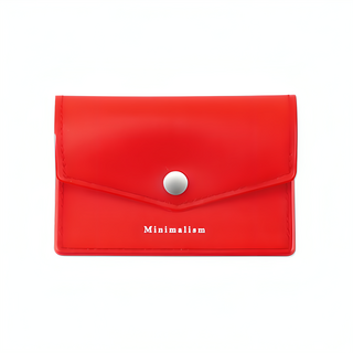 珠友文化 雙卡票卡/名片套 簡約設計風格 輕巧易攜帶 雙卡設計, 紅色, 尺寸:102 x 64 x 1mm, 1個