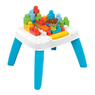 MEGA BRANDS 美高積木 積木桌, 19顆大積木，附旅行夥伴和旋轉旅行車, 1組, 混合顏色