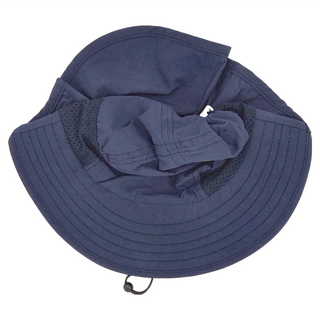 抗UV親子遮陽帽-藏青魚夫(嬰幼) M, 藏青漁夫