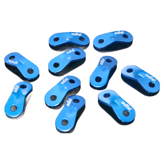 adisi 鋁合金雙孔調節片(陽極藍) 露營帳篷天幕配件, 1入, AS15030, 40 x 15mm