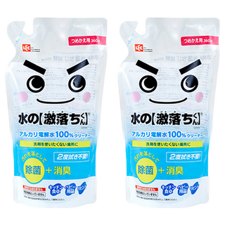 激落君 鹼性電解水去污噴劑補充包, 100%電解水, 除菌+消臭, 360ml, 2包