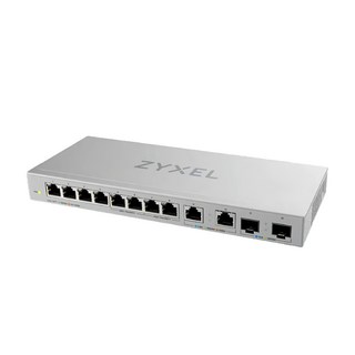 合勤 ZYXEL 無網管型12埠+2埠SFP 10G光纖 Multi-Gigabit乙太網路交換器 XGS1010-12，高速穩定，輕鬆擴展網路, 1個