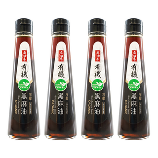 麻油車 冷壓有機黑麻油, 135ml, 4瓶
