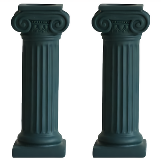 快豹 Sophia 歐式希臘燭檯 Set 2個, 藏綠羅馬柱, 合成樹脂材質