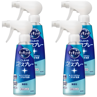 Kao 花王 Cucute 珂珂透 噴槍型泡泡洗碗精 280ml 無香, 4瓶