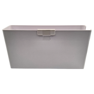 懶角落 櫥櫃收納筐深櫃 ABS+PP材質, 小, 白色, 1個