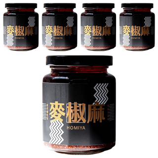 好米芽 HOMIYA 麥椒麻, 純天然無添加，大紅袍花椒和朝天椒拌炒香料製成，加入麥芽糖平衡辣椒刺激, 250g, 5罐