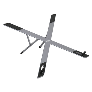 INTOPIC 廣鼎 X鋁合金摺疊便攜筆電 平板支架 6段角度調整, 灰色, 1個, 143g