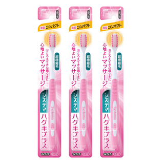 LION 獅王 Systema 細潔 高密細毛小頭型牙刷 普通刷毛 顏色隨機, 1支, 3支