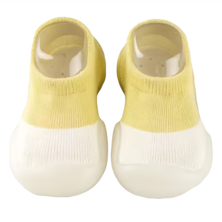 寬頭防滑透氣膠底學步鞋 - 低筒襪卡龍, 26~27(15.5cm), 馬卡龍黃