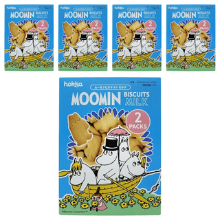 Hokka 北陸製菓 嚕嚕米造型餅乾 牛奶口味, 72g, 5包