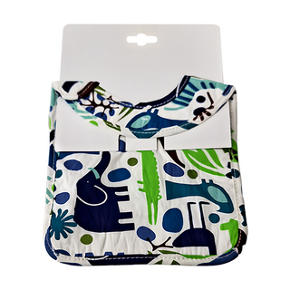 Ah Goo Baby 時尚圍兜 聰明磁扣設計 輕鬆穿脫 不含雙酚A, 動物叢林, 1件, 1件