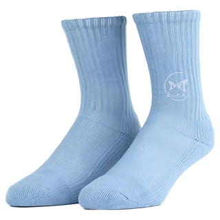 FOOTER Ultra 素色極暖登山羊毛襪 厚氣墊 W191 天空藍 保暖舒適登山襪, M(22~25cm), 1雙