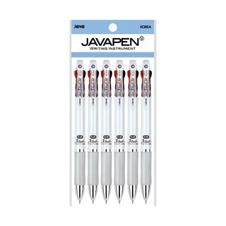 JAVAPEN Jet 3 Ball-M 油性三色筆套裝，0.38mm，白色，6入, 1包