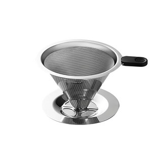 316免濾紙沖泡咖啡過濾器 健康環保 一體式底座 雙層精密濾網, 1個, 316不鏽鋼濾網