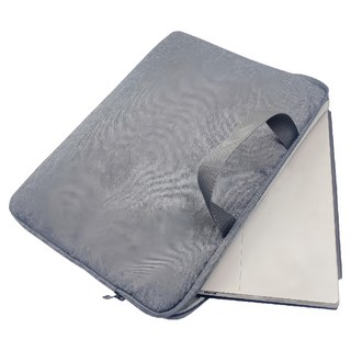 Ktnet 筆記型電腦 15.6吋絨布提把保護包, 輕薄攜帶, 防潑水耐磨, 絨毛內裡, 加厚防衝擊軟墊, 內尺寸360 x 275 x 20mm 外尺寸395 x 285 x 25mm, 深灰色