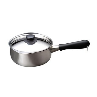 柳宗理 單手鍋 附蓋 亮面 #041500 18cm, 亮面 銀色, 1組
