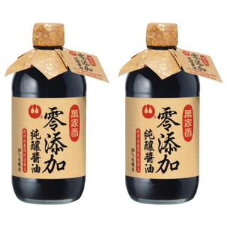 萬家香 零添加 純釀醬油，使用非基因改造黃豆，100%純天然釀造，450ml 玻璃瓶裝, 2瓶