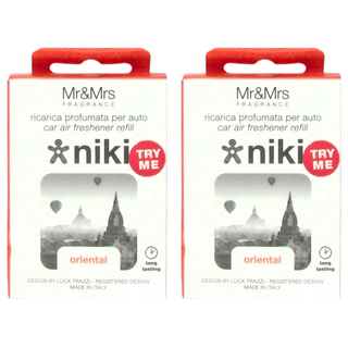 Mr&Mrs FRAGRANCE NIKI ORIENTAL 香氛片補充包,汽車空氣清新劑補充, 持久東方香氛, 2片, 東方香氣