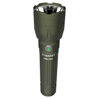 CYANSKY 便攜搜救手電筒，最大輸出1500流明，最大射程800米，最大續航時間230小時, 軍綠色, 1個