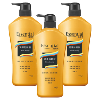 Essential 逸萱秀 瞬效修護系列 潤澤防斷裂洗髮乳 適用乾燥、分叉斷裂髮, 700ml, 3瓶
