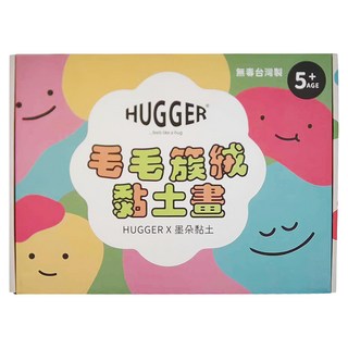 HUGGER 毛毛簇絨黏土畫，適合5歲以上, 獨角獸, 240g, 1盒